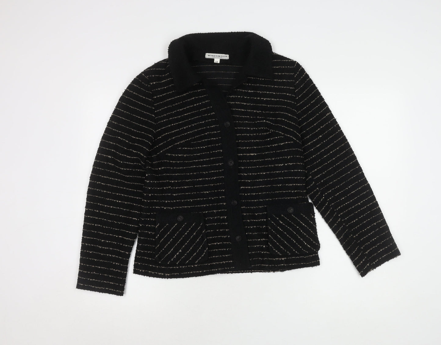 Womens UK Size 14 Windsmoor Black Cardigan Jumper