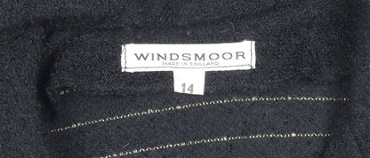 Womens UK Size 14 Windsmoor Black Cardigan Jumper
