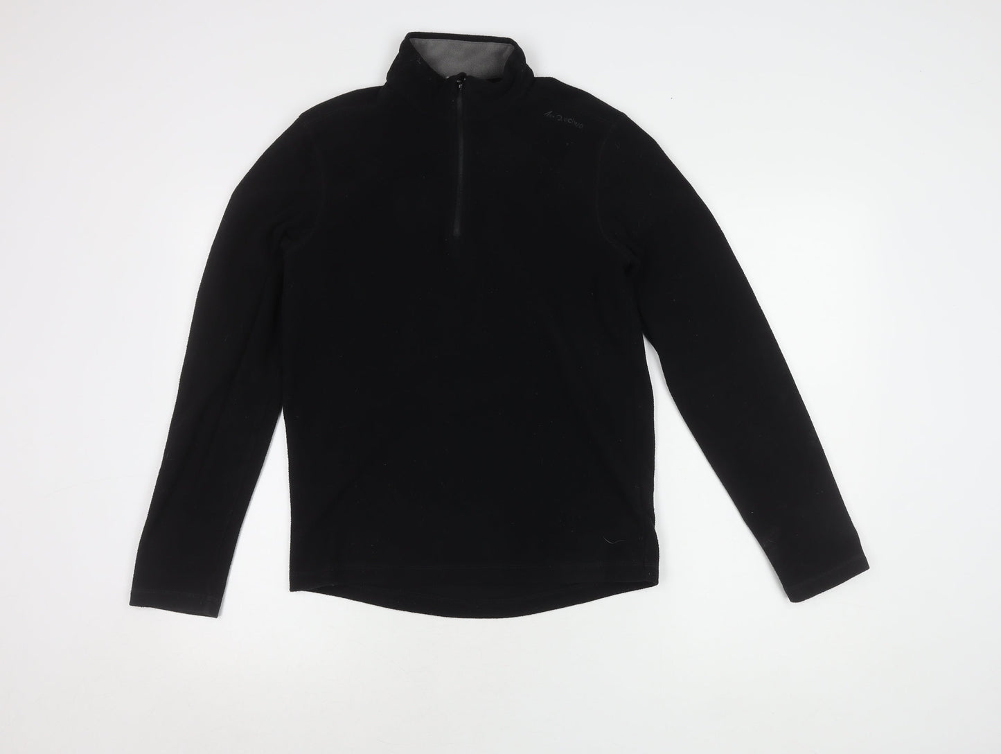 Mens UK Size XS DECATHLON Black Henley Sweatshirt