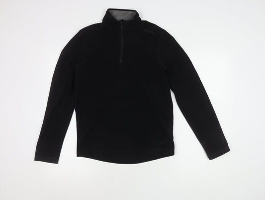 Mens UK Size XS DECATHLON Black Henley Sweatshirt