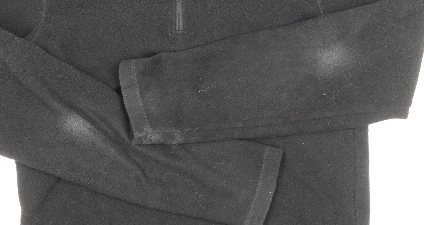 Mens UK Size XS DECATHLON Black Henley Sweatshirt