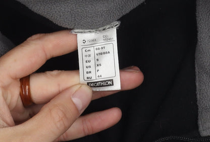 Mens UK Size XS DECATHLON Black Henley Sweatshirt