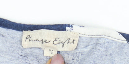 Womens UK Size 10 Phase Eight Blue Basic Blouse