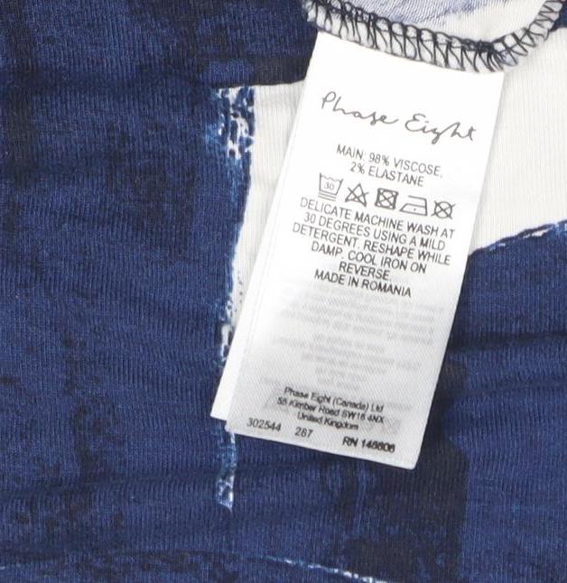 Womens UK Size 10 Phase Eight Blue Basic Blouse
