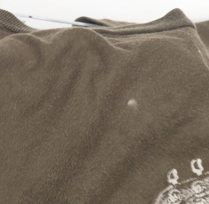 Mens UK Size S Gap Brown  T-Shirt