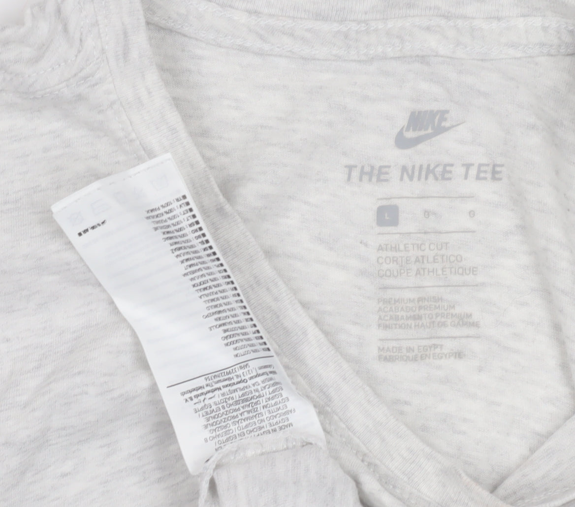 Nike Men's Grey Athletic Short Sleeve T-Shirt L