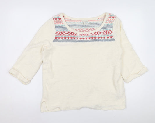 Womens UK Size M Monsoon Ivory Basic Blouse
