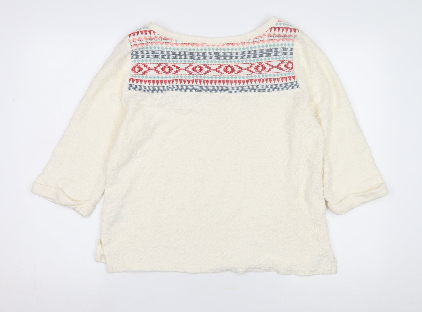 Womens UK Size M Monsoon Ivory Basic Blouse