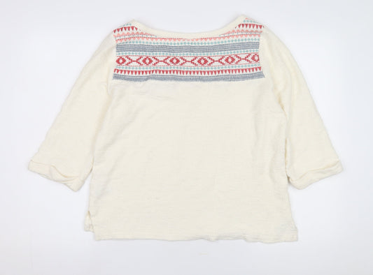 Womens UK Size M Monsoon Ivory Basic Blouse