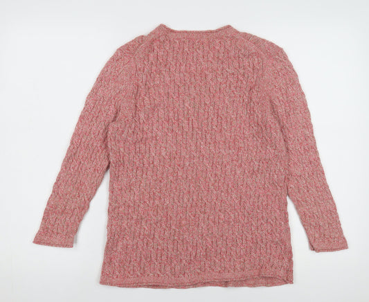 Womens UK Size L Viyella Pink Pullover Jumper