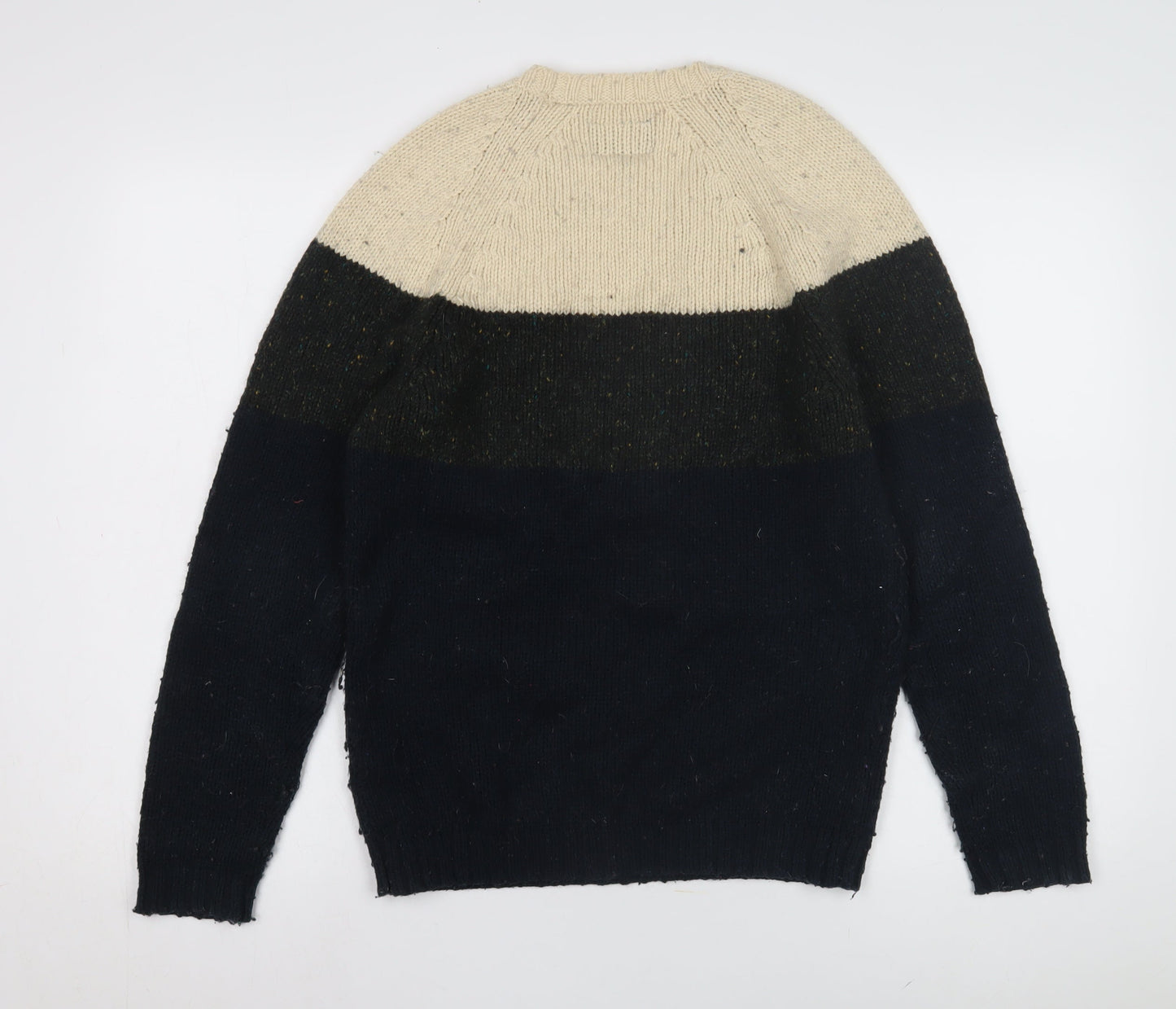 American Eagle Men Beige Pullover S Wool Jumper