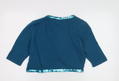 Womens UK Size 16 Kaliko Blue Shrug Jumper