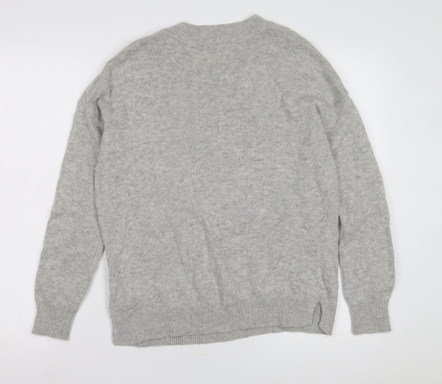 Will Broome Women's Grey Wool Blend Pullover Jumper Size 10