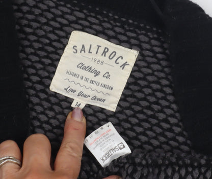 Womens UK Size 14 Saltrock Black Cardigan Jumper
