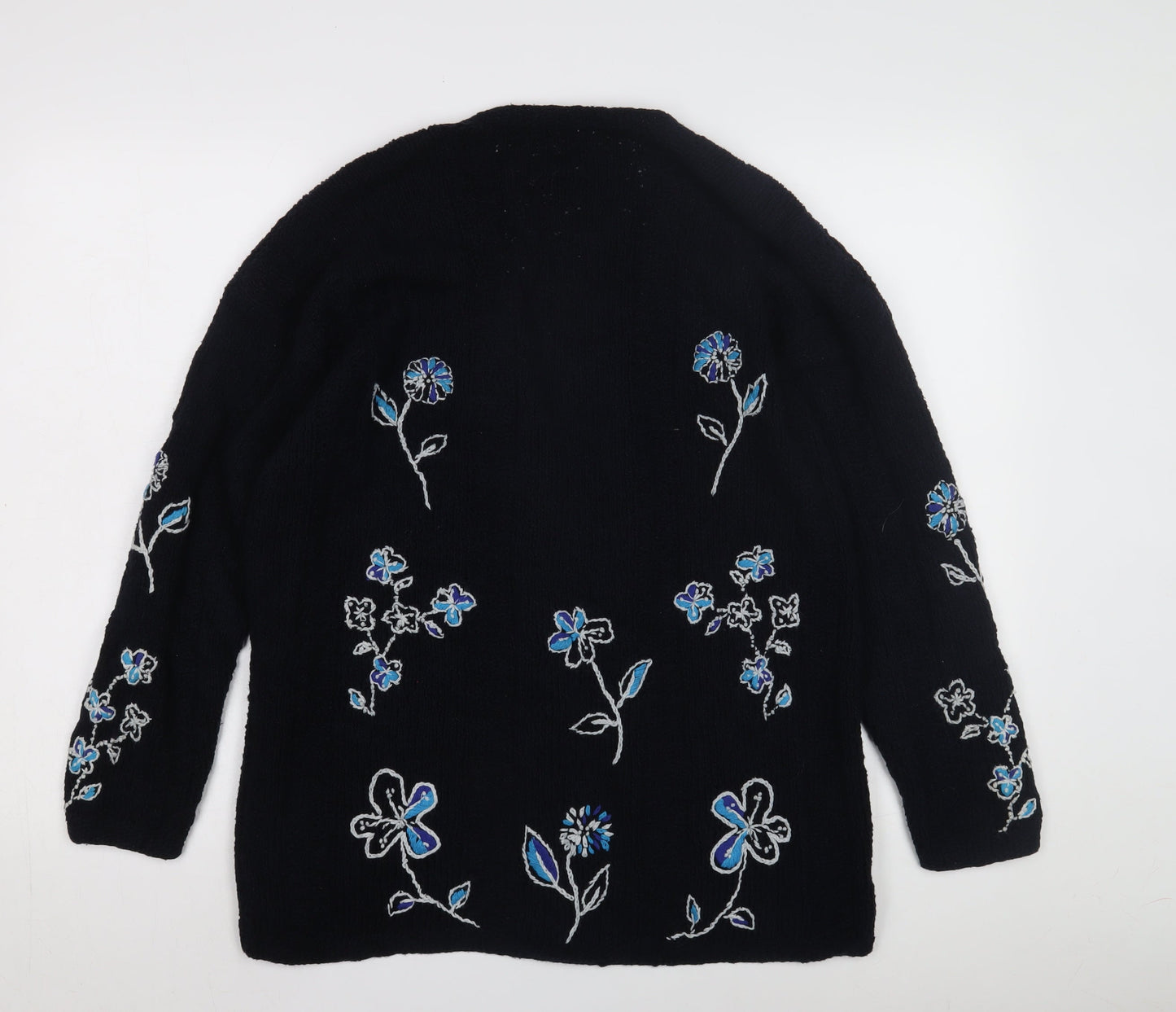 Womens UK Size S Laura Ashley Black Cardigan Jumper