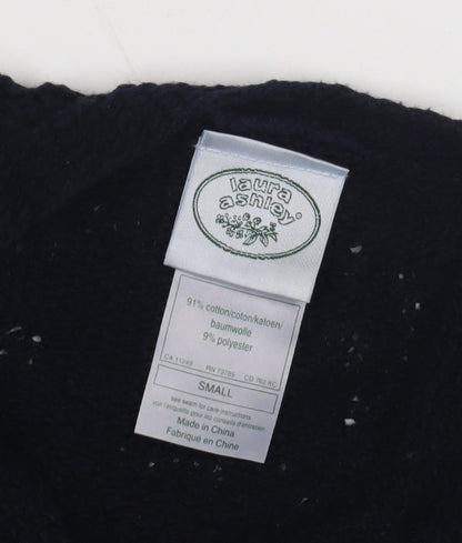Womens UK Size S Laura Ashley Black Cardigan Jumper