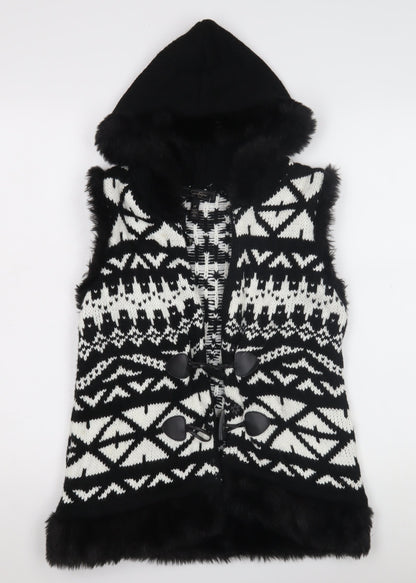 Womens UK Size M Jessica Simpson Black Vest Jumper