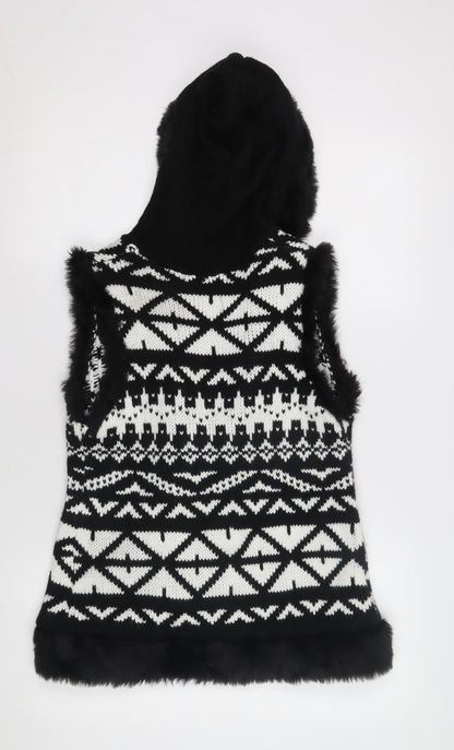Womens UK Size M Jessica Simpson Black Vest Jumper
