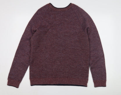 Whistles Men's Purple Wool Blend Pullover Jumper M
