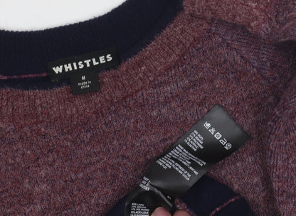Whistles Men's Purple Wool Blend Pullover Jumper M