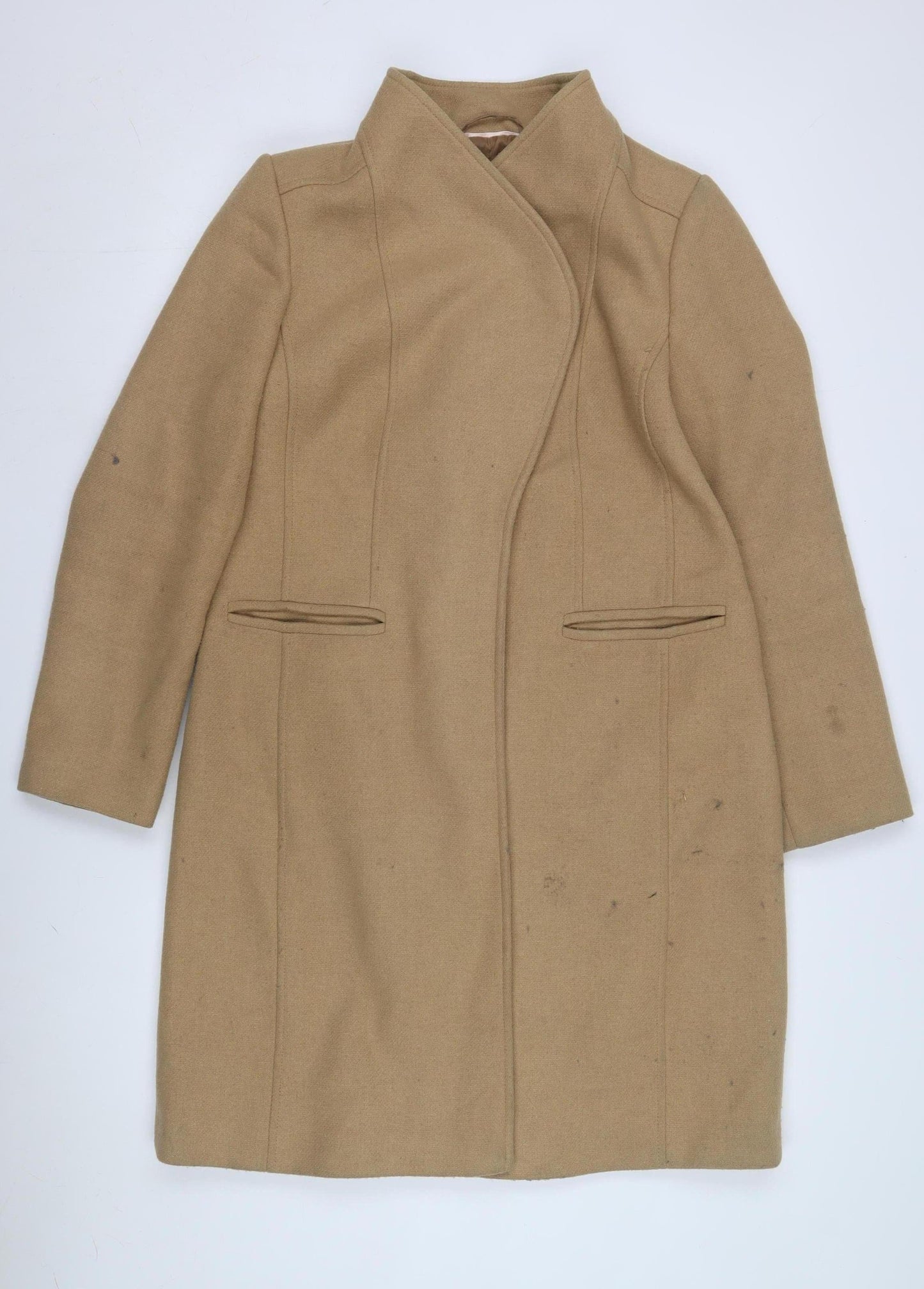 Womens UK Size 10 Monsoon Beige Overcoat