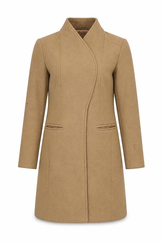 Womens UK Size 10 Monsoon Beige Overcoat