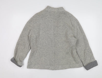 Aberdeen Women Grey Wool Knit Jacket Size 16 Casual