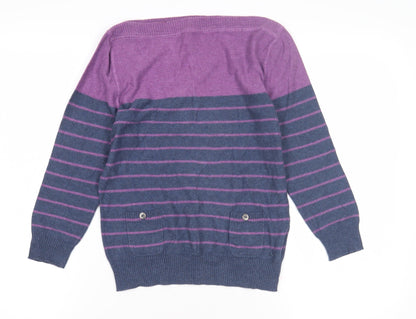 Womens UK Size 12 Mantaray Purple Pullover Jumper