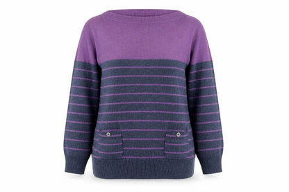 Womens UK Size 12 Mantaray Purple Pullover Jumper