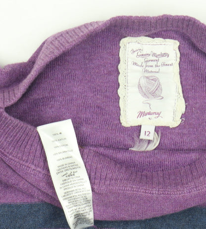 Womens UK Size 12 Mantaray Purple Pullover Jumper