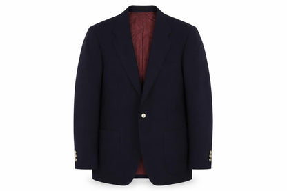 David Goldie Men's Blue Wool Blazer, Size 41R