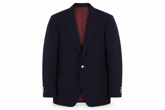David Goldie Men's Blue Wool Blazer, Size 41R