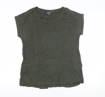 Lands' End Women's Green T-Shirt Crew Neck Size S