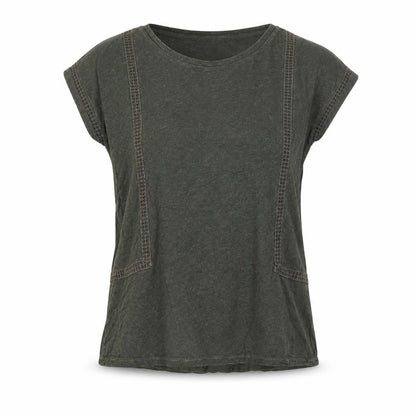 Womens UK Size S Lands' End Green Basic T-Shirt