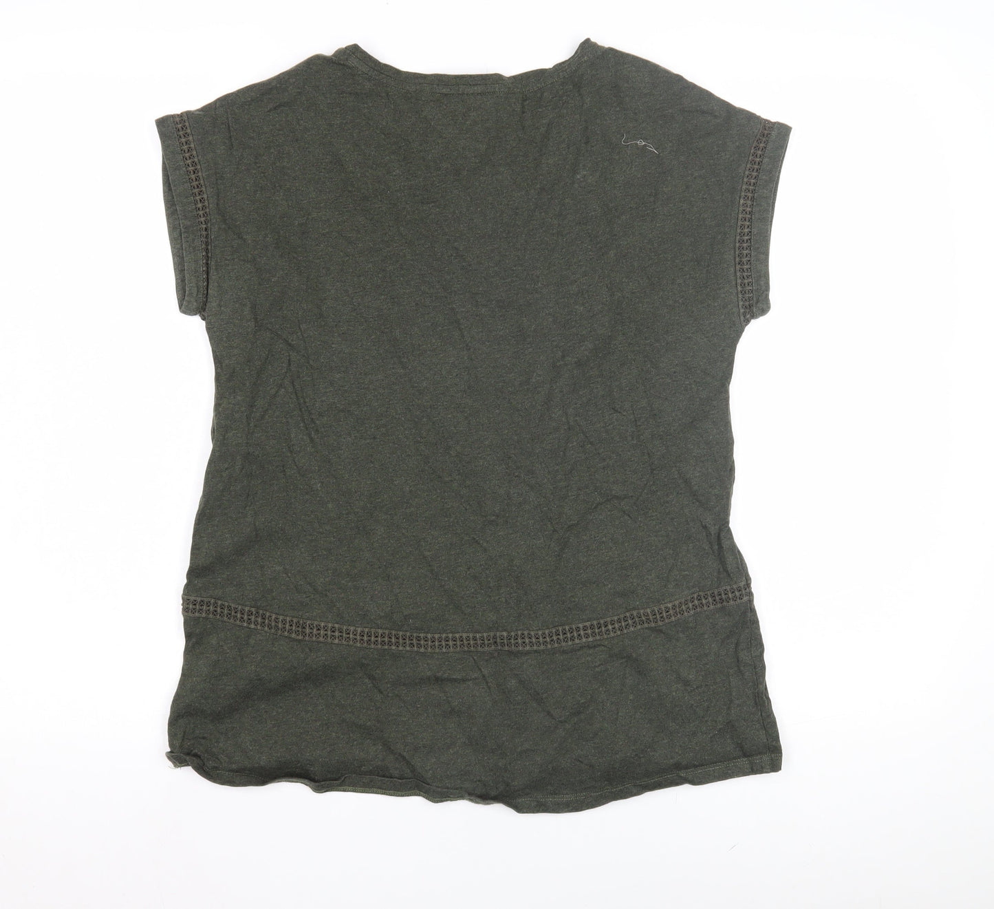 Lands' End Women's Green T-Shirt Crew Neck Size S