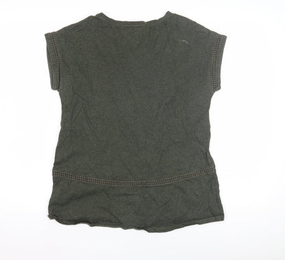 Lands' End Women's Green T-Shirt Crew Neck Size S