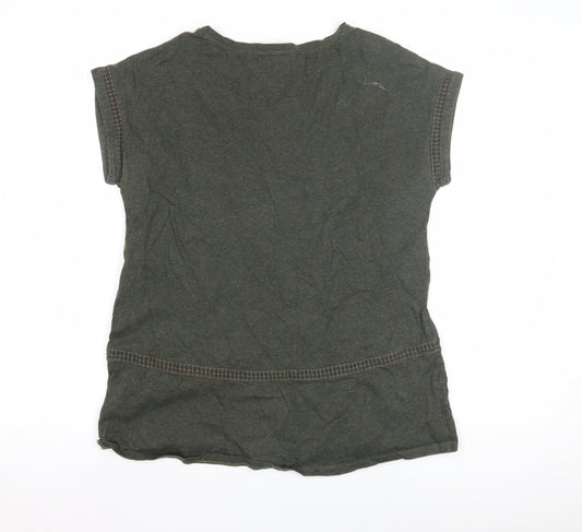 Lands' End Women's Green T-Shirt Crew Neck Size S