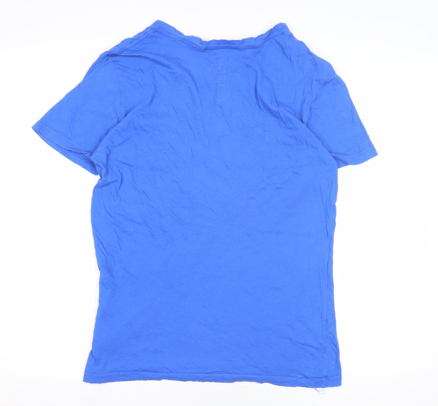 Superdry Men's Blue V-Neck T-Shirt, Size M