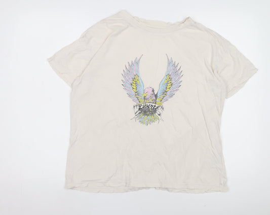 Hush Women’s White T-Shirt, Size S, 100% Cotton