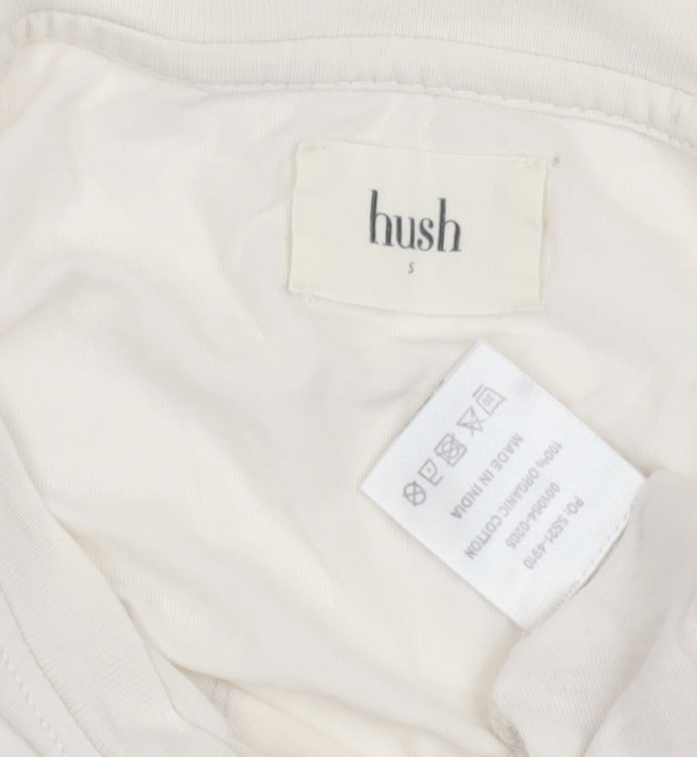 Hush Women’s White T-Shirt, Size S, 100% Cotton