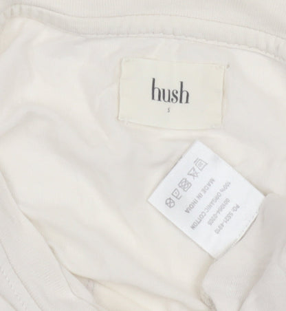 Hush Women’s White T-Shirt, Size S, 100% Cotton