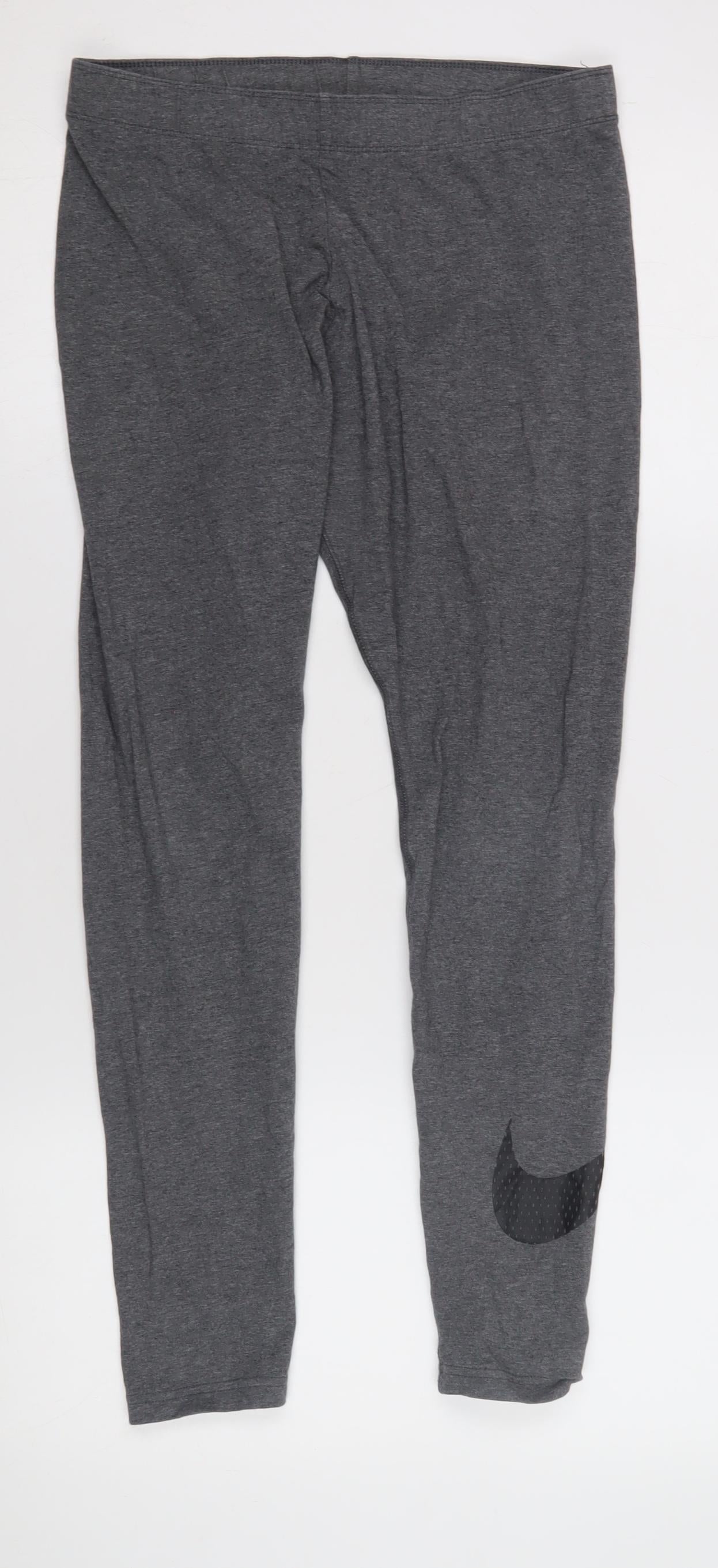 Nike Women's Grey Slim Fit Leggings, Size M, Gym & Yoga