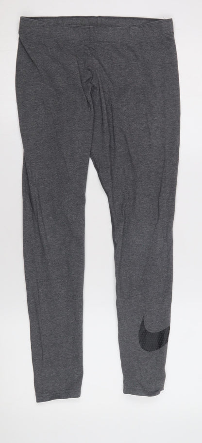 Nike Women's Grey Slim Fit Leggings, Size M, Gym & Yoga