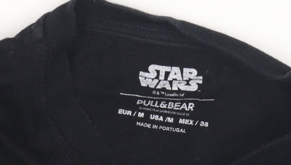 Pull&Bear Star Wars Black T-Shirt Men's M Regular Fit