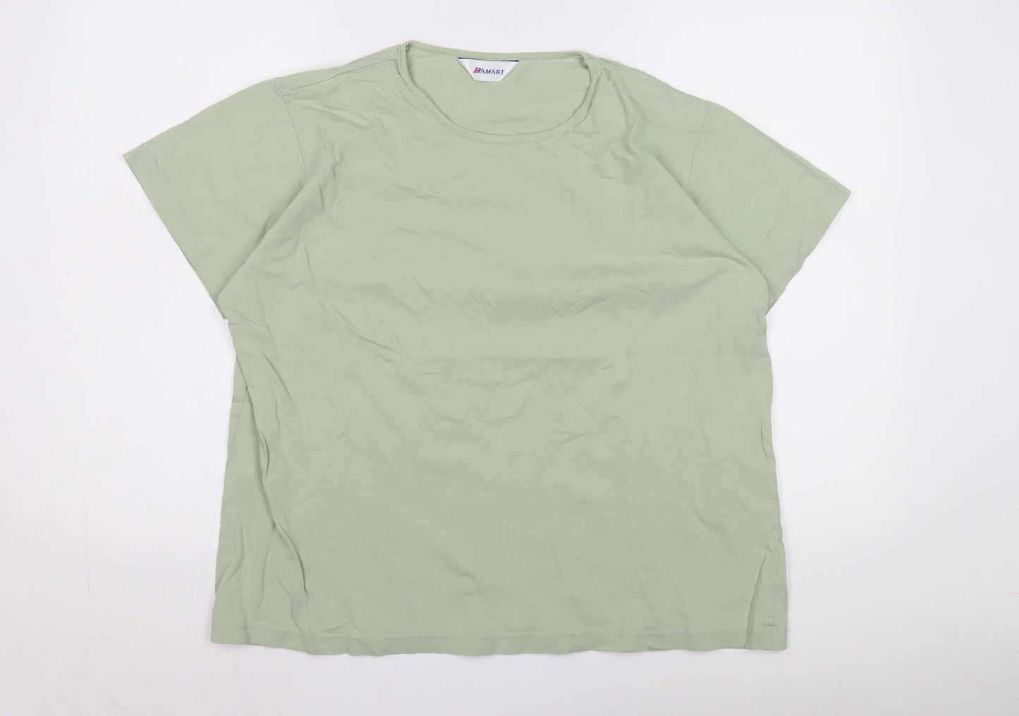 Damart Women's Green Cotton T-Shirt Casual 20-22