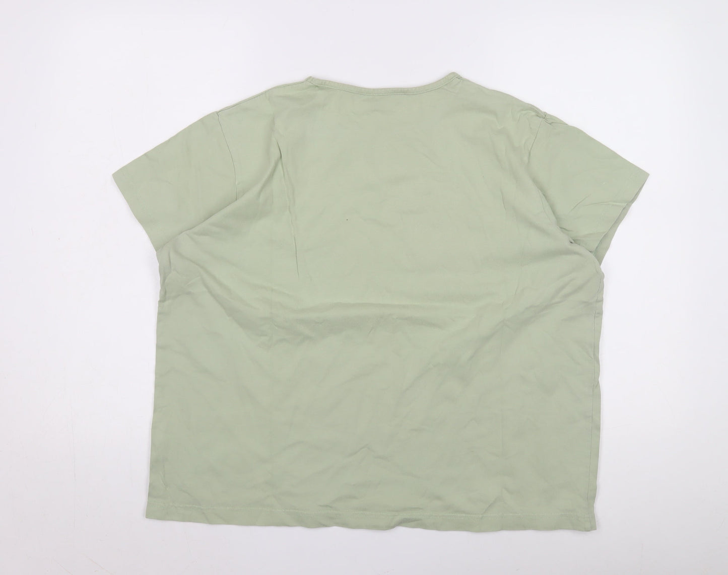 Damart Women's Green Cotton T-Shirt Casual 20-22