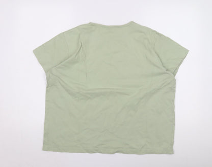 Damart Women's Green Cotton T-Shirt Casual 20-22