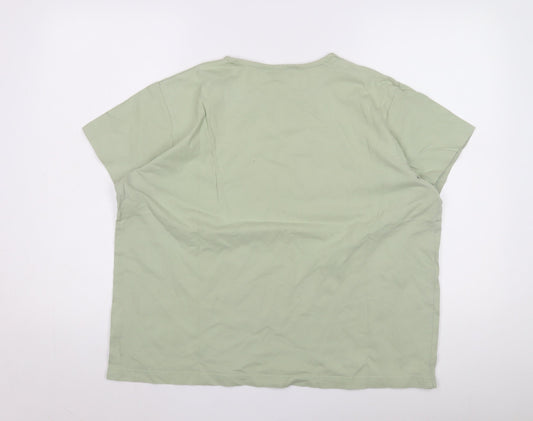 Damart Women's Green Cotton T-Shirt Casual 20-22