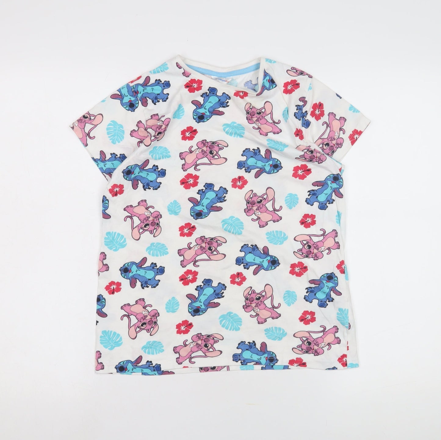 Ultimate Kids Disney Classics Girls' Stitch Graphic T-Shirt - White, 13 Years