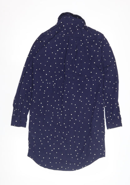 People Tree Women's Blue Star Nightshirt, Size 12